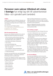 Personer som saknar tillstånd att vistas i Sverige