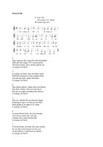 PSALM 284 T Tysk 1568 Till svenska 1611. Bearb. M Rudolf Lagi