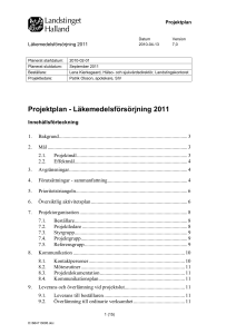 Projektplan - Region Halland