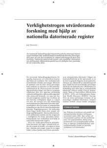 Verklighetstrogen utvärderande forskning med hjälp av nationella