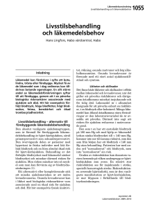 Livsstilsbehandling och läkemedelsbehov