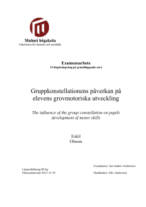 Gruppkonstellationens påverkan på elevens grovmotoriska utveckling