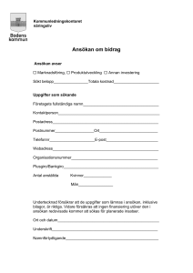 Ansökan om bidrag