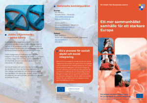 Ett mer sammanhållet samhälle för ett starkare Europa