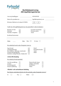 Bortfallsbeskrivning Grundintervju