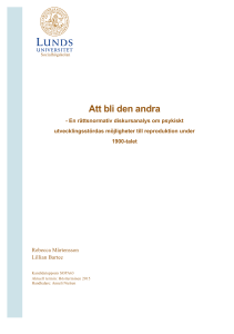Att bli den andra - Lunds universitet