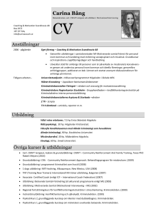 Ladda ned CV - Carina Bång