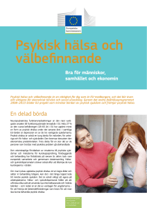 Psykisk hälsa och välbefinnande