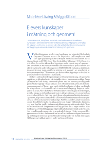 Elevers kunskaper i mätning och geometri