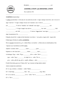 ASSIMILATION och DISSIMILATION