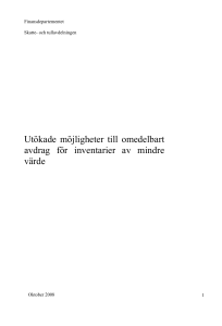 Utökade möjligheter till omedelbart avdrag för