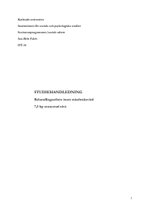 Studiehandledning - Karlstads universitet