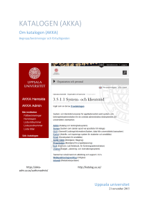 katalogen (akka) - Välkommen till AKKA