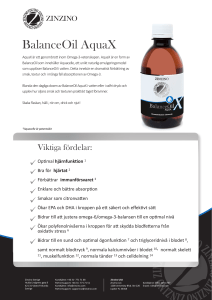 Product sheet for BalanceOil AquaX