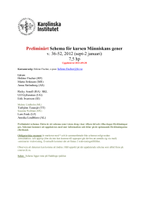 Ons 19/9 17.00 -20.00 Föreläsning C1:87