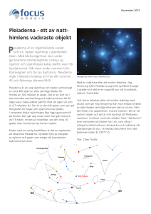 Pleiaderna - ett av natt- himlens vackraste objekt