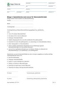 Bilaga 3. Sjuksköterska med ansvar för läkemedelsförrådet