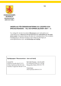 underlag för ärendehantering av logoped och