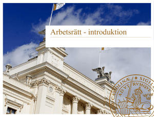 Arbetsrätt - introduktion