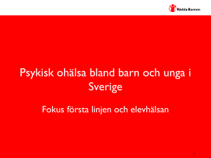 Psykisk ohälsa bland barn och unga i Sverige