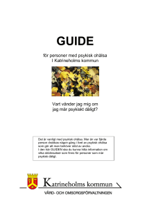 Guide för personer med psykisk ohälsa