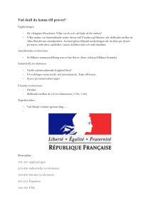 Vad ni skall kunna om revolutioner ht2015
