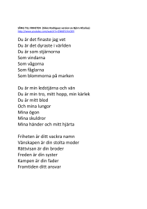 SÅNG TILL FRIHETEN (Silvio Rodríguez version av Björn Afzelius