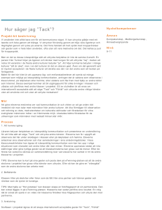 Hur säger jag ”Tack”?