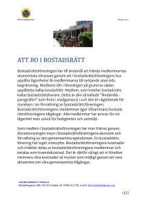 01. Att bo i bostadsrätt