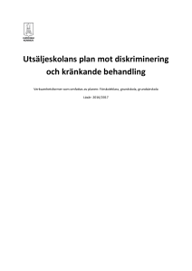Plan mot diskriminering, trakasserier och kränkande behandling