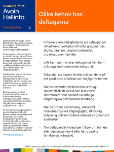 Informera om möjligheterna att delta genom riktad kommunikation till