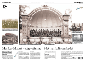Musik av Mozart – ett givet inslag i det
