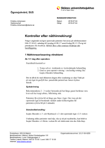 Kontroller efter näthinnekirurgi