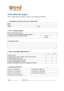 Felanmälan för trägolv - TMF - Trä