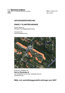 ANTAGANDEEHANDLING ENKELT PLANFÖRFARANDE Del av