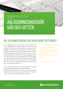 Anläggningsingenjör Väg och vatten