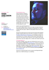 Sven Axelsson CV (sv)