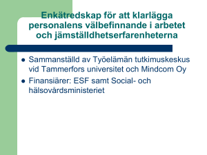 Kyselytyökalu kehittämisen ja tutkimuksen - Tasa