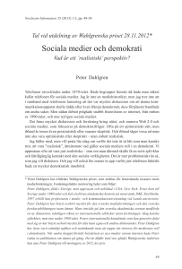 Sociala medier och demokrati