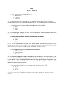 Quiz Tema : Skolstart