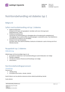Nutritionsbehandling vid diabetes typ 1