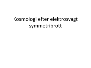 Kosmologi efter elektrosvagt symmetribrott
