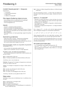 Föreläsning 3