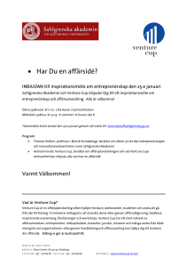 Har Du en affärsidé? - Sahlgrenska akademin