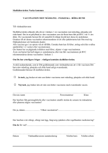 Vaccination mot mässling, påssjuka och röda hund