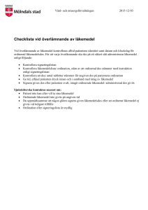Checklista vid överlämnande av läkemedel