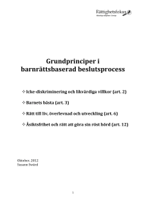 Grundprinciper i barnrättsbaserad beslutsprocess