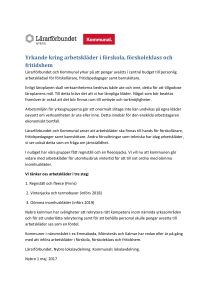 Yrkande kring arbetskläder i förskola, förskoleklass