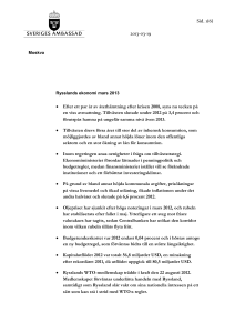 (6) Sid. (6) 2013-03-19 Moskva Rysslands ekonomi mars 2013 Efter