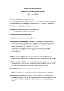 Protokoll från styrelsemöte Ralångens Fiber ekonomiska förening